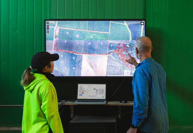 Gavin Devaney with Smart Farm technology Gavin Devaney with Smart Farm technology